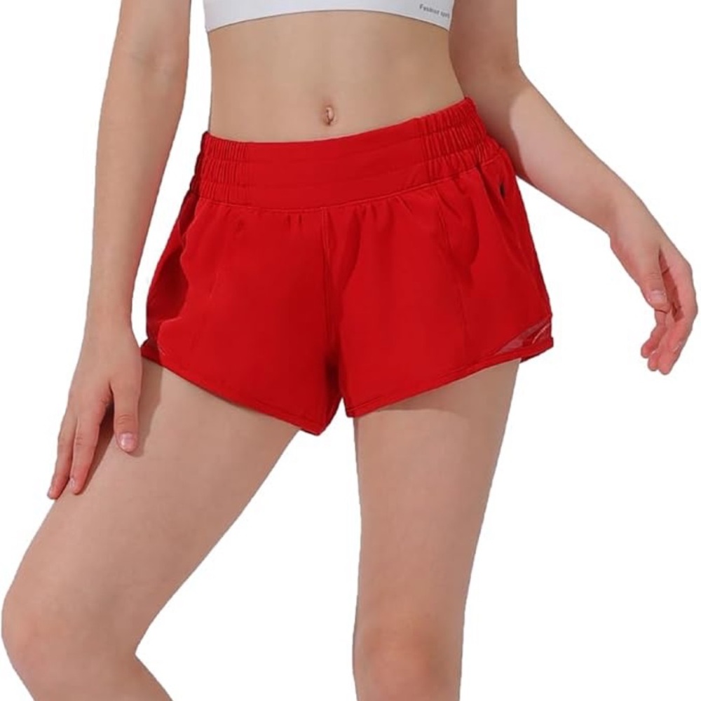 Women's Red Athletic Shorts
